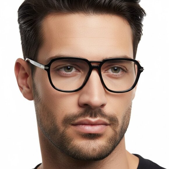 Dior Mens Aviator Black Black Transparent Fashion Designer Eyewear